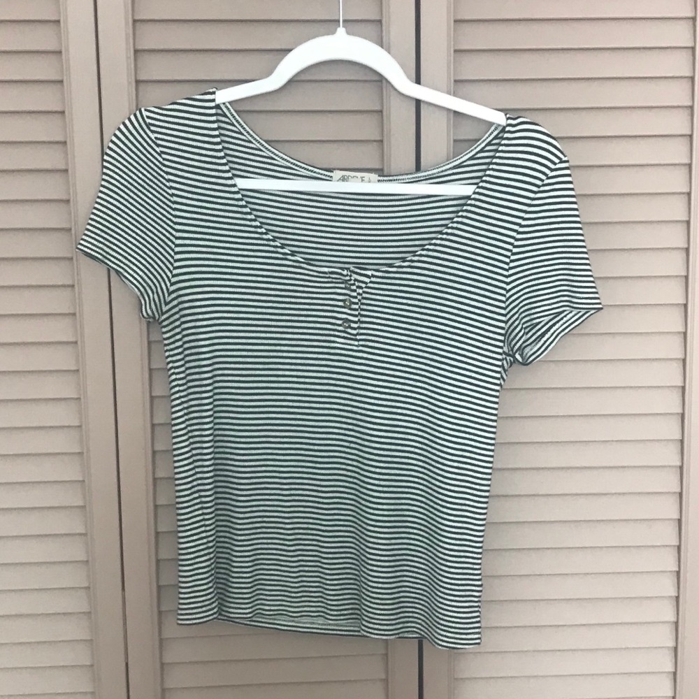Ardene striped scoop neck tee